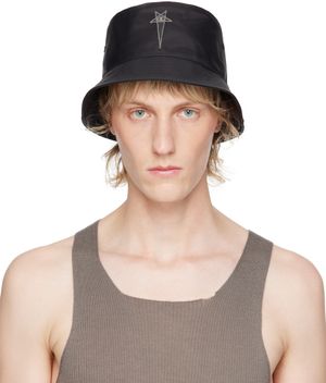 Rick Owens Black Champion Edition Gilligan Bucket Hat