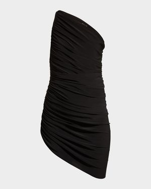 Diana One-Shoulder Ruched Mini Dress
