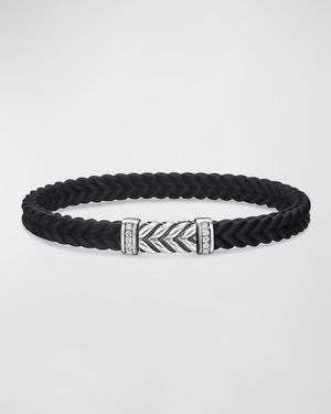 6mm Men's Chevron Rubber Bracelet