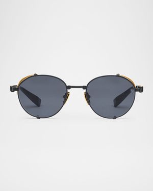 Brigade-I Round Titanium Sunglasses