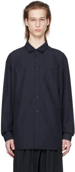 ATON Navy Washed Shirt