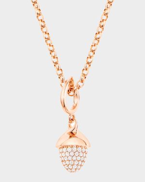 Mikado Flamenco 18K Rose Gold Diamond Pave Pendant