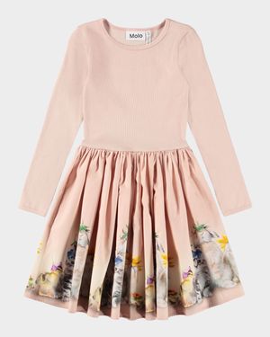Girl's Casie Long-Sleeve Dress, Size 7-12