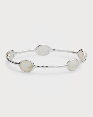 5-Stone Bangle in Sterling Silver