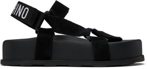 Moschino Black Suede Sandals