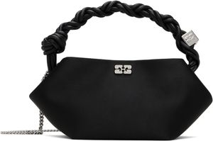 GANNI Black Satin Mini GANNI Bou Bag