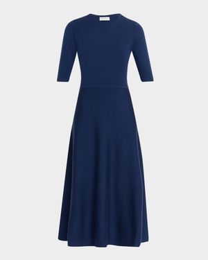 Seymore Heathered Wool-Cashmere Knit Midi Dress