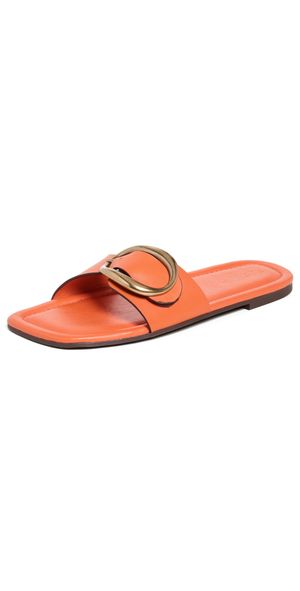 FARM Rio Citrus Buckle Flat Sandals Citrus 6.5