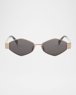 Triomphe Geometric Metal Sunglasses