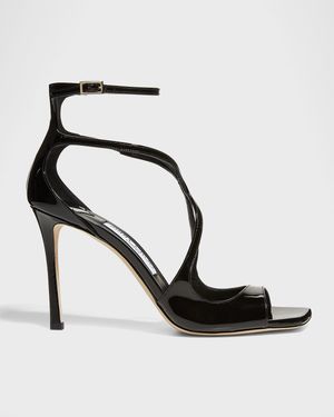 Azia Patent Ankle-Strap Sandals