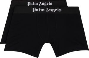 Palm Angels Two-Pack Black 'Palm Angels' Boxer Briefs