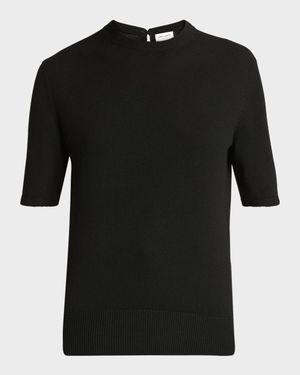Short-Sleeve Wool Sweater