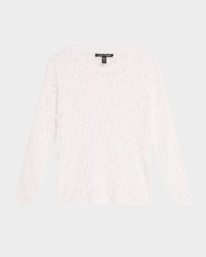 Crewneck Open-Knit Organic Cotton Sweater