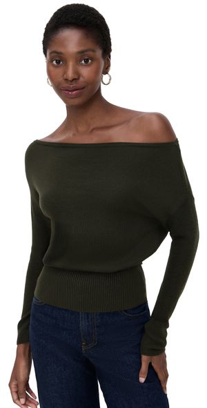 Ramy Brook Chance Sweater Deep Olive L