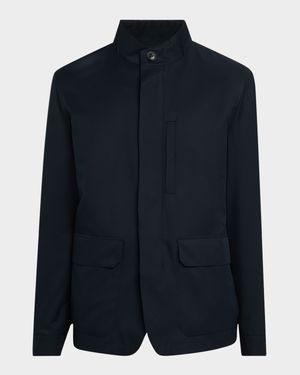 Men's Solid Car Coat