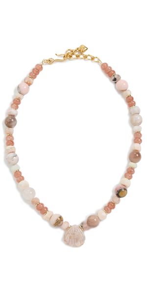 Brinker + Eliza Pink Sands Necklace Rose Gemstone Multi One Size