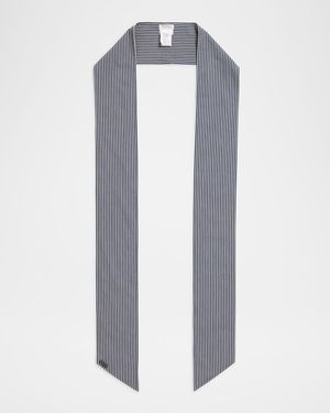 Techno Cotton Pinstripe Scarf