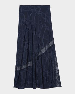 Jaylal Jacquard Chain Midi Skirt