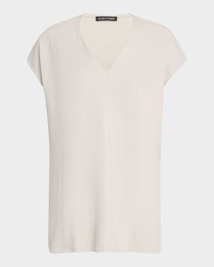 Crinkled Organic Cotton Jersey Tunic