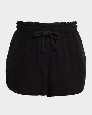 Starla Drawstring Cotton Gauze Shorts