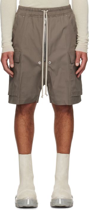 Rick Owens Short cargo gris à glissière Bela - Hollywood