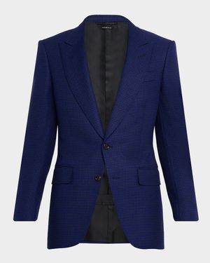 Men's Houndstooth Single-Breasted Sport Coat
