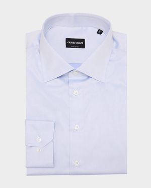 Men's Solid Cotton Dress Shirt