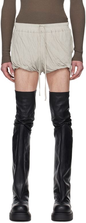 Rick Owens Off-White Doubled Shorts