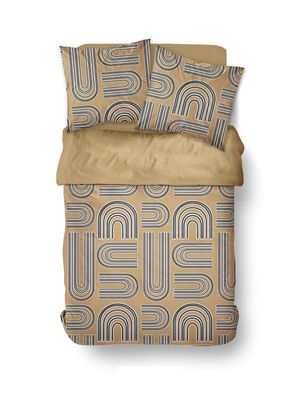 Today Linge De Maison - Parure de lit en coton - Taille 260x240 cm - Orange