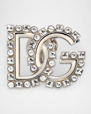 Rhinestone DG Logo Brooch