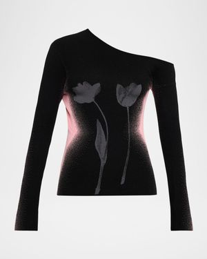 Melia Asymmetric Long-Sleeve Top