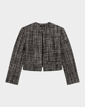 Tailored Melange Tweed Jacket