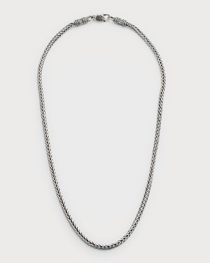 Men's Sterling Silver Braided Chain Necklace