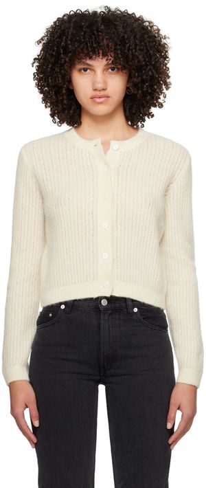 A.P.C. Cardigan Milo blanc cassé