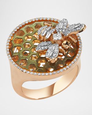 Honeycomb Diamond Ring