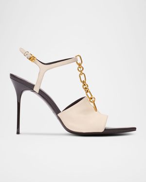 Sync Patent Leather Ankle-Strap Sandals