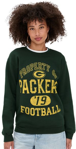 Junk Food Packers Property Crew Fleece Sweatshirt Dark Green M