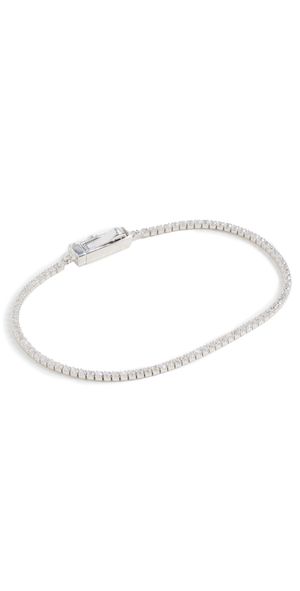 By Adina Eden Classic Thin Tennis Bracelet Silver One Size