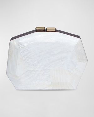Meagan Faceted Shell Clutch Bag