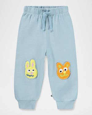 Boy's Simeon Embroidered Jogger Pants, Size 3M-4