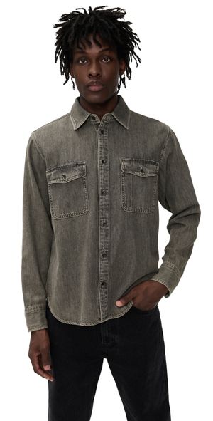 rag & bone Infuse Denim Jack Shirt Gryol XXL