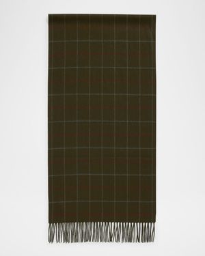 Belt Check-Print Cashmere Scarf