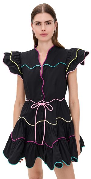 CeliaB Baba Cay Black Short Dress Black L