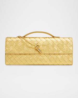 Andiamo Laminated Leather Clutch Bag