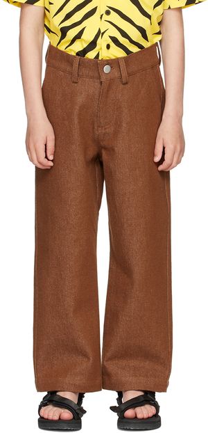 BO(Y)SMANS Kids Brown Straight-Leg Jeans