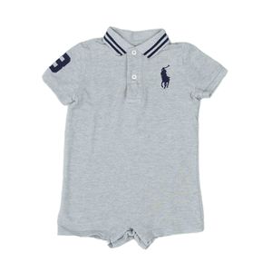 Polo Ralph Lauren - Seconde Main - Combishort bébé gris - 12 mois - Taille 12M - Gris