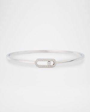 MOVE UNO 18K WHITE GOLD FLEX DIAMOND PAVE BRACELET