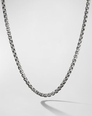 Men's Box Chain Necklace in Silver, 4.8mm, 24"L