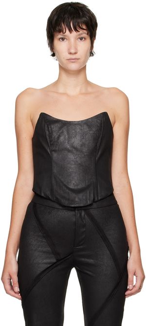 KIM SHUI SSENSE Exclusive Black Corset Camisole