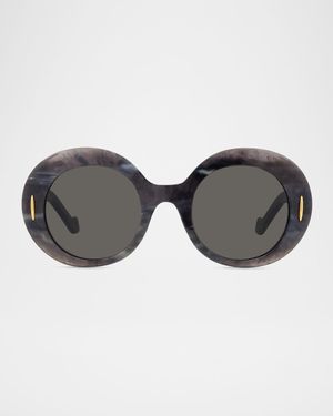 Men's Anagram Acetate and Nylon Round Sunglasses